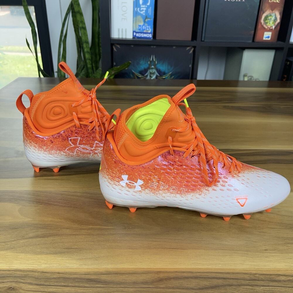Under Armour Football Cleats Mens Sz 12 Spotlight Lux MC 2.0 Orange 3025082-800 - Picture 5 of 13